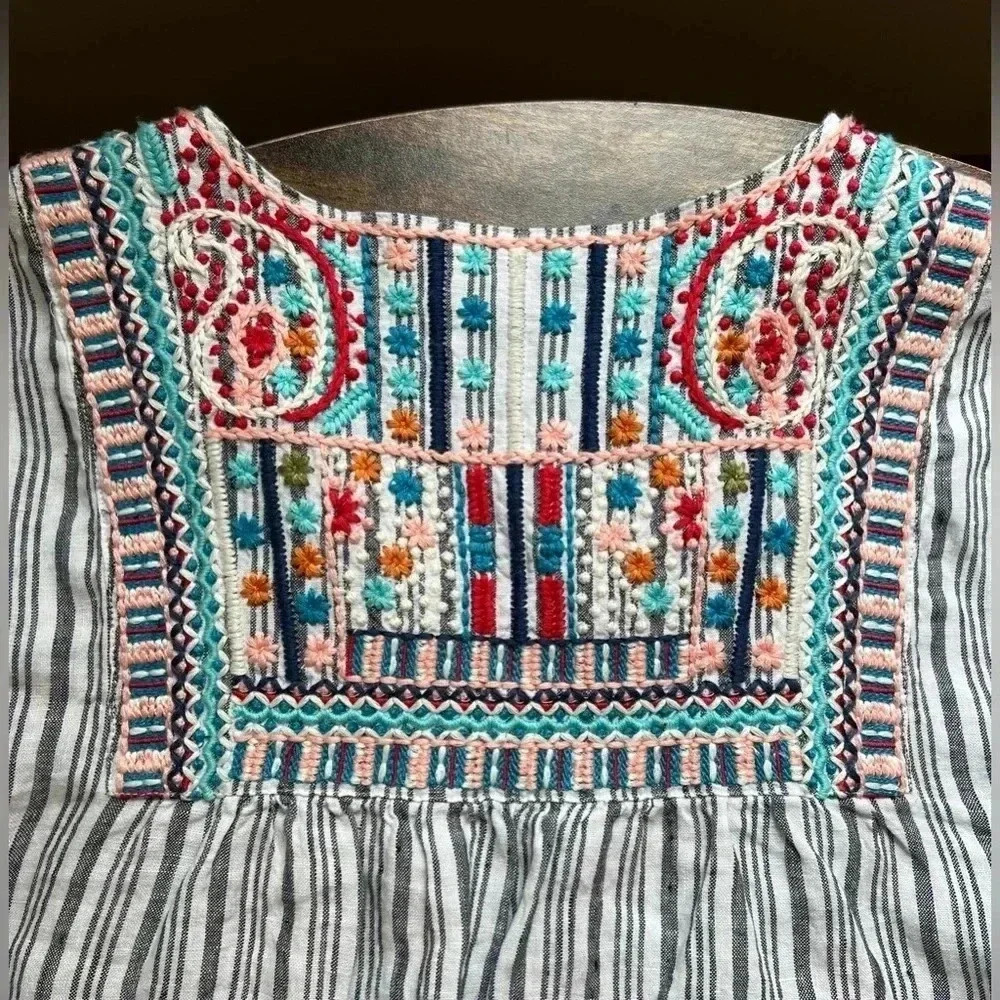 J. Jill | love linen women’s embroidered kimono top. Size: M - Picture 9 of 16